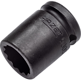 HAZET Nástrčná hlavice pro rázový a strojový utahovák 900SZ-19 ∙ 1/2 palce (12,5 mm) čtyřhran dutý ∙ Vnější dvojitý šestihran trakční profil ∙ Velikost 19 mm