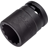 HAZET Nástrčná hlavice pro rázový a strojový utahovák 900SZ-21 ∙ 1/2 palce (12,5 mm) čtyřhran dutý ∙ Vnější dvojitý šestihran trakční profil ∙ Velikost 21 mm