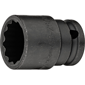 HAZET Nástrčná hlavice pro rázový a strojový utahovák 900SZ-24 ∙ 1/2 palce (12,5 mm) čtyřhran dutý ∙ Vnější dvojitý šestihran trakční profil ∙ Velikost 24 mm