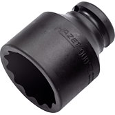 HAZET Nástrčná hlavice pro rázový a strojový utahovák 900SZ-34 ∙ 1/2 palce (12,5 mm) čtyřhran dutý ∙ Vnější dvojitý šestihran trakční profil ∙ Velikost 34 mm