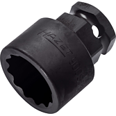 HAZET Nástrčná hlavice pro rázový a strojový utahovák 900SZ6-24 ∙ 1/2 palce (12,5 mm) čtyřhran dutý, 24 mm vnější šestihran ∙ Vnější dvojitý šestihran trakční profil ∙ Velikost 24 mm