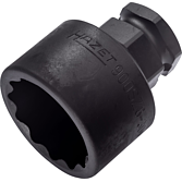 HAZET Nástrčná hlavice pro rázový a strojový utahovák 900SZ6-30 ∙ 1/2 palce (12,5 mm) čtyřhran dutý, 24 mm vnější šestihran ∙ Vnější dvojitý šestihran trakční profil ∙ Velikost 30 mm