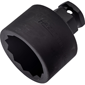 HAZET Nástrčná hlavice pro rázový a strojový utahovák 900SZ6-36 ∙ 1/2 palce (12,5 mm) čtyřhran dutý, 24 mm vnější šestihran ∙ Vnější dvojitý šestihran trakční profil ∙ Velikost 36 mm