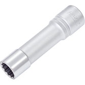 HAZET Nástrčná hlavice 900TZ-14 ∙ 1/2 palce (12,5 mm) čtyřhran dutý ∙ Vnější dvojitý šestihran trakční profil ∙ Velikost 14 mm