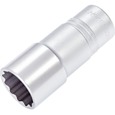 HAZET Nástrčná hlavice 900TZ-27 ∙ 1/2 palce (12,5 mm) čtyřhran dutý ∙ Vnější dvojitý šestihran trakční profil ∙ Velikost 27 mm