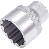 HAZET Nástrčná hlavice 900Z-33 ∙ 1/2 palce (12,5 mm) čtyřhran dutý ∙ Vnější dvojitý šestihran trakční profil ∙ Velikost 33 mm