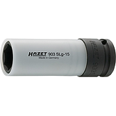 HAZET Nástrčná hlavice pro rázový a strojový utahovák 903SLG-15 ∙ 1/2 palce (12,5 mm) čtyřhran dutý ∙ Trakční profil vnější šestihran ∙ Velikost 15 mm