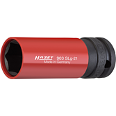 HAZET Nástrčná hlavice pro rázový a strojový utahovák 903SLG-21 ∙ 1/2 palce (12,5 mm) čtyřhran dutý ∙ Trakční profil vnější šestihran ∙ Velikost 21 mm