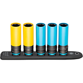 HAZET SmartRail ∙ Flexibilní plastová nástrčná lišta 903SLG-SR/5 ∙ 1/2 palce (12,5 mm) čtyřhran dutý ∙ Trakční profil vnější šestihran ∙ 5-dílný ∙ 17 ∙ 19