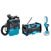 HAZET Aku rádio ∙ Aku vysavač pro suché vysávání ∙ Aku pracovní světlo ∙ 18 voltů 9500P-2/3 ∙ 3-dílný