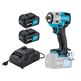 HAZET Aku rázový utahovák 9512-600/4 ∙ Povolovací moment maximální [Nm]: 600 Nm ∙ 1/2 palce (12,5 mm) čtyřhran masivní ∙ 4-dílný