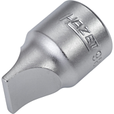 HAZET Nástrčná hlavice 980-3X19 ∙ 1/2 palce (12,5 mm) čtyřhran dutý ∙ Plochý profil ∙ Velikost 3 x 19 mm