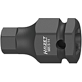 HAZET Nástrčná hlavice pro rázový, strojový utahovák 985S-14 ∙ 1/2 palce (12,5 mm) čtyřhran dutý ∙ Profil vnitřní šestihran ∙ Velikost 14 mm
