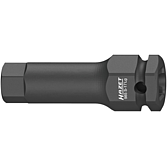 HAZET Nástrčná hlavice pro rázový, strojový utahovák 985S-17LG ∙ 1/2 palce (12,5 mm) čtyřhran dutý ∙ Profil vnitřní šestihran ∙ Velikost 17 mm