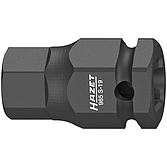 HAZET Nástrčná hlavice pro rázový, strojový utahovák 985S-19 ∙ 1/2 palce (12,5 mm) čtyřhran dutý ∙ Profil vnitřní šestihran ∙ Velikost 19 mm