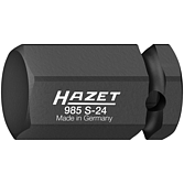 HAZET Nástrčná hlavice pro rázový, strojový utahovák 985S-24 ∙ 1/2 palce (12,5 mm) čtyřhran dutý ∙ Profil vnitřní šestihran ∙ Velikost 24 mm