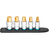 HAZET SmartRail ∙ Flexibilní plastová nástrčná lišta 986G-SR/5 ∙ 1/2 palce (12,5 mm) čtyřhran dutý ∙ Profil vnitřní šestihran ∙ 5-dílný ∙ 12 ∙ 14 ∙ 17 ∙ 19 ∙ 22