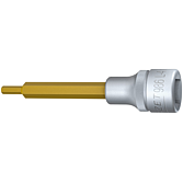 HAZET Nástrčná hlavice 986L-4 ∙ 1/2 palce (12,5 mm) čtyřhran dutý ∙ Profil vnitřní šestihran ∙ Velikost 4 mm