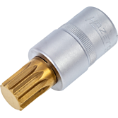 HAZET Nástrčná hlavice 990-16 ∙ 1/2 palce (12,5 mm) čtyřhran dutý ∙ Vnitřní ozubený profil XZN ∙ Velikost M16