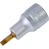 HAZET Nástrčná hlavice 990-5 ∙ 1/2 palce (12,5 mm) čtyřhran dutý ∙ Vnitřní ozubený profil XZN ∙ Velikost M5