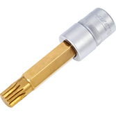 HAZET Nástrčná hlavice 990LG-14 ∙ 1/2 palce (12,5 mm) čtyřhran dutý ∙ Vnitřní ozubený profil XZN ∙ Velikost M14