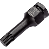 HAZET Nástrčná hlavice pro rázový, strojový utahovák 990S-14LG ∙ 1/2 palce (12,5 mm) čtyřhran dutý, 24 mm vnější šestihran ∙ Vnitřní ozubený profil XZN ∙ Velikost M14