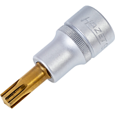 HAZET Nástrčná hlavice 991-9 ∙ 1/2 palce (12,5 mm) čtyřhran dutý ∙ Vnitřní drážkový profil Ribe-CV ∙ Velikost M9