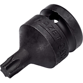 HAZET Nástrčná hlavice pro rázový a strojový utahovák 995S-T45 ∙ 1/2 palce (12,5 mm) čtyřhran dutý ∙ Vnitřní profil TORX® ∙ Velikost T45