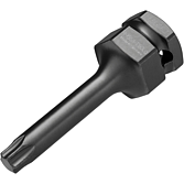 HAZET Nástrčná hlavice pro rázový a strojový utahovák 995S6-T50LG ∙ 1/2 palce (12,5 mm) čtyřhran dutý, 24 mm vnější šestihran ∙ Vnitřní profil TORX® ∙ Velikost T50