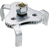 VIGOR Klíč na olejový filtr ∙ V1281 ∙ 1/2 palce (12,5 mm) čtyřhran dutý, 21 mm vnější šestihran ∙ 63 - 102 mm