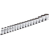 VIGOR Sada nástrčných hlavic s Multiprofilem ∙ V1898 ∙ 1/2 palce (12,5 mm) čtyřhran dutý ∙ Multiprofil ∙ 17-dílný ∙ 10 – 32 ∙ Počet ks nářadí: 17