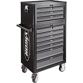 VIGOR Dílenský vozík řady L ∙ s nástavbovým kufrem ∙ prázdný ∙ V1970 ∙ 2-dílný ∙ Počet ks nářadí: 2