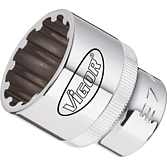 VIGOR Nástrčná hlavice s Multiprofilem ∙ V1983 ∙ 1/4 palce (6,3 mm) čtyřhran dutý ∙ Multiprofil ∙ Velikost 10 mm