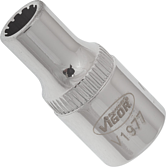 VIGOR Nástrčná hlavice s Multiprofilem ∙ V1977 ∙ 1/4 palce (6,3 mm) čtyřhran dutý ∙ Multiprofil ∙ Velikost 5 mm