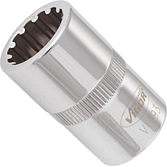 VIGOR Nástrčná hlavice s Multiprofilem ∙ V1993 ∙ 1/2 palce (12,5 mm) čtyřhran dutý ∙ Multiprofil ∙ Velikost 15 mm