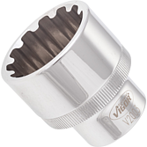 VIGOR Nástrčná hlavice s Multiprofilem ∙ V2003 ∙ 1/2 palce (12,5 mm) čtyřhran dutý ∙ Multiprofil ∙ Velikost 30 mm