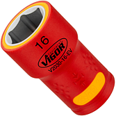 VIGOR N&aacute;strčn&aacute; hlavice ∙ EV ∙ V2030-16-EV ∙ 3/8 palce (10 mm) čtyřhran dut&yacute; ∙ Profil vněj&scaron;&iacute; &scaron;estihran ∙ Velikost 16 mm