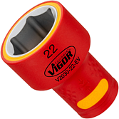 VIGOR N&aacute;strčn&aacute; hlavice ∙ EV ∙ V2030-22-EV ∙ 3/8 palce (10 mm) čtyřhran dut&yacute; ∙ Profil vněj&scaron;&iacute; &scaron;estihran ∙ Velikost 22 mm