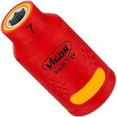 VIGOR N&aacute;strčn&aacute; hlavice ∙ EV ∙ V2030-7-EV ∙ 3/8 palce (10 mm) čtyřhran dut&yacute; ∙ Profil vněj&scaron;&iacute; &scaron;estihran ∙ Velikost 7 mm