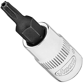 VIGOR T nástrčná hlavice ∙ V2138N ∙ 1/4 palce (6,3 mm) čtyřhran dutý ∙ Profil Tamper Resistant TORX® ∙ Velikost T15H