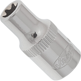 VIGOR T nástrčná hlavice ∙ V2187N ∙ 1/4 palce (6,3 mm) čtyřhran dutý ∙ Vnější profil TORX® ∙ Velikost E6