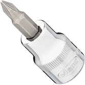 VIGOR N&aacute;strčn&aacute; hlavice ∙ V2294N ∙ 3/8 palce (10 mm) čtyřhran dut&yacute; ∙ Kř&iacute;žov&yacute; profil PH ∙ Velikost PH1