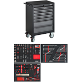 VIGOR Dílenský vozík řady M ∙ s nářadím ∙ V2379N ∙ 238-dílný ∙ Počet ks nářadí: 238