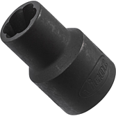 VIGOR Spirálová povolovací nástrčná hlavice ∙ V2402 ∙ 1/2 palce (12,5 mm) čtyřhran dutý ∙ Profil vytahovák vnějších šroubů ∙ Velikost 11 mm