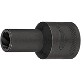 VIGOR Spirálová povolovací nástrčná hlavice ∙ V2404N-10 ∙ 1/2 palce (12,5 mm) čtyřhran dutý ∙ Profil vytahovák vnějších šroubů ∙ Velikost 10 mm