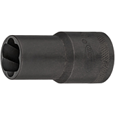 VIGOR Spirálová povolovací nástrčná hlavice ∙ V2404N-15 ∙ 1/2 palce (12,5 mm) čtyřhran dutý ∙ Profil vytahovák vnějších šroubů ∙ Velikost 15 mm