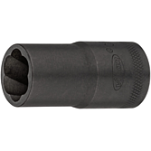 VIGOR Spirálová povolovací nástrčná hlavice ∙ V2404N-16 ∙ 1/2 palce (12,5 mm) čtyřhran dutý ∙ Profil vytahovák vnějších šroubů ∙ Velikost 16 mm