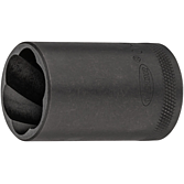 VIGOR Spirálová povolovací nástrčná hlavice ∙ V2404N-24 ∙ 1/2 palce (12,5 mm) čtyřhran dutý ∙ Profil vytahovák vnějších šroubů ∙ Velikost 24 mm