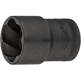 VIGOR Spirálová povolovací nástrčná hlavice ∙ V2404N-27 ∙ 1/2 palce (12,5 mm) čtyřhran dutý ∙ Profil vytahovák vnějších šroubů ∙ Velikost 27 mm