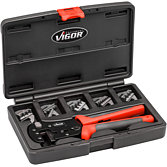 VIGOR Sada pákových krimpovacích kleští ∙ V2499N ∙ 6-dílný ∙ Počet ks nářadí: 6